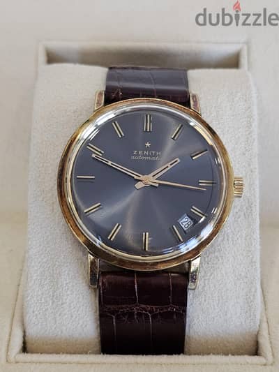 Zenith Vintage Automatic 36mm Ash Black Dial Gold Tone