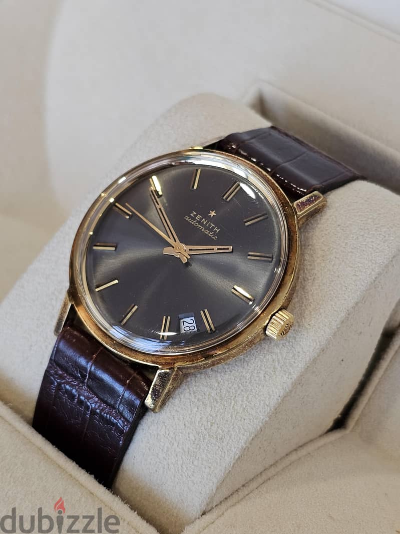 Zenith Vintage Automatic 36mm Ash Black Dial Gold Tone 1