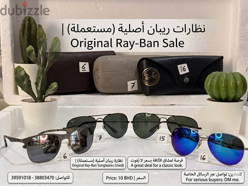 rayban Sunglasses original 100% models 10bd 18