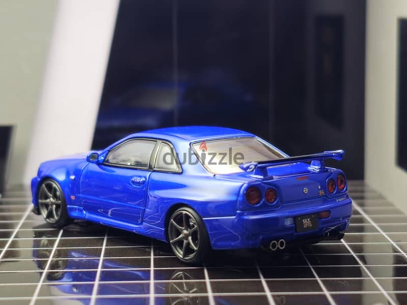 Nissan Skyline GT-R R34 1/64 Diecast model 9
