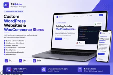 Professional Business Websites & Online Stores | Starting from BHD 90