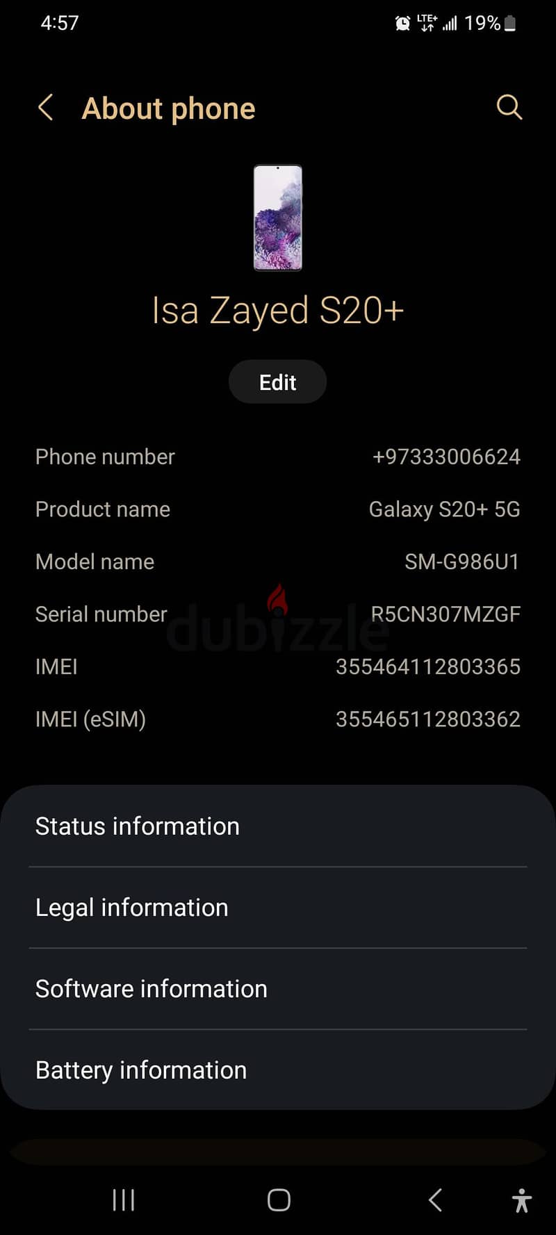 Samsung S20 Plus Black 12GB /128 Snapdragon S20 Plus 1