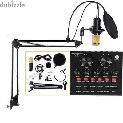 V8 Sound Card Audio Interface Mixer for Studio Recording Take Video