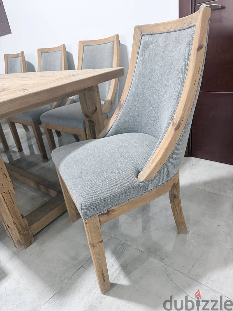Solid Wood Dining Table, Bench and Chairs 2
