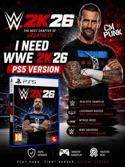 أريد لعبة WWE 2K26 لجهاز PS5 بسعر أقل من 8-10 دولارات.