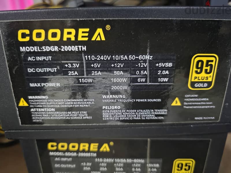 Used Servers 2000W Power supply 1