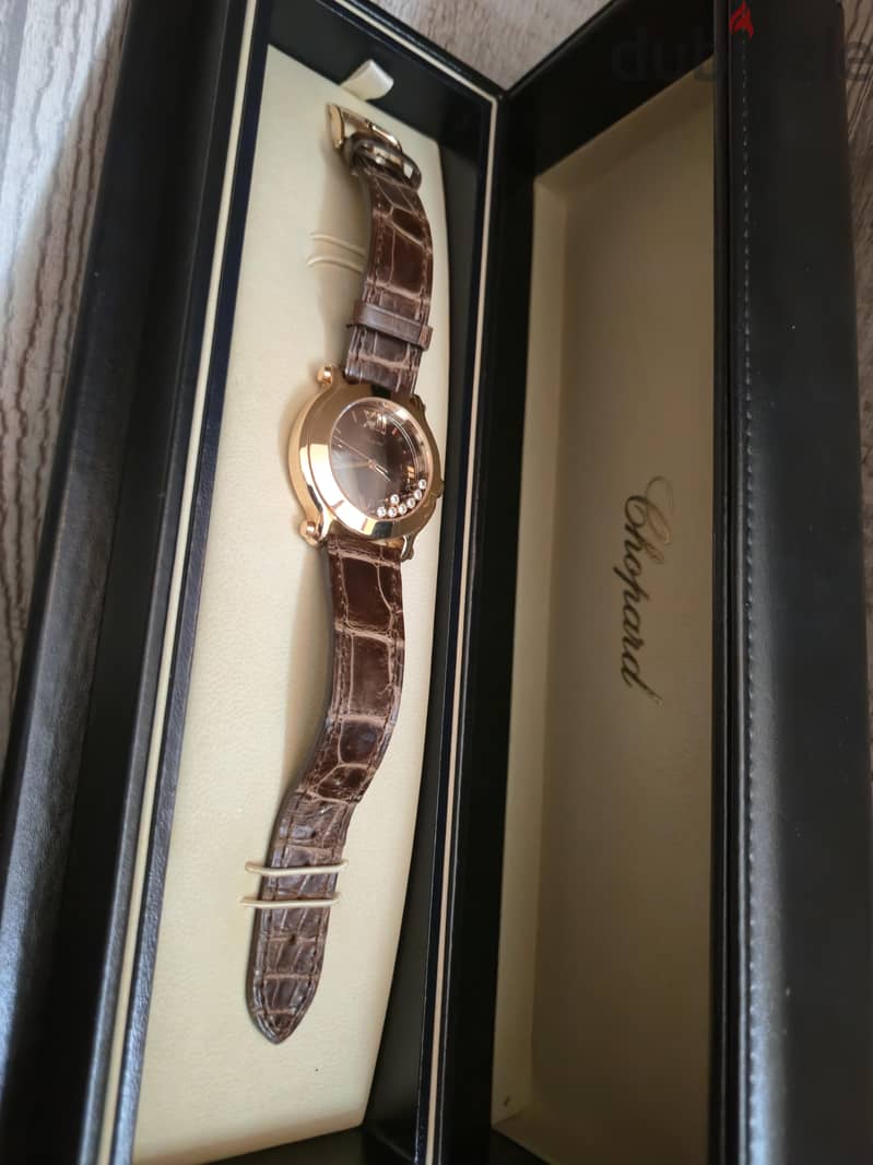 Chopard happy diamond floating 7diamonds,18k full gold 5
