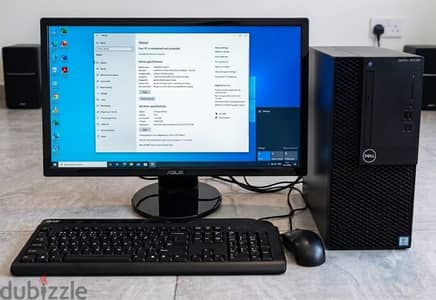 Dell full set core i3-9th 8GB RAM DDR4 1TB HDD new monitor 24 Asus