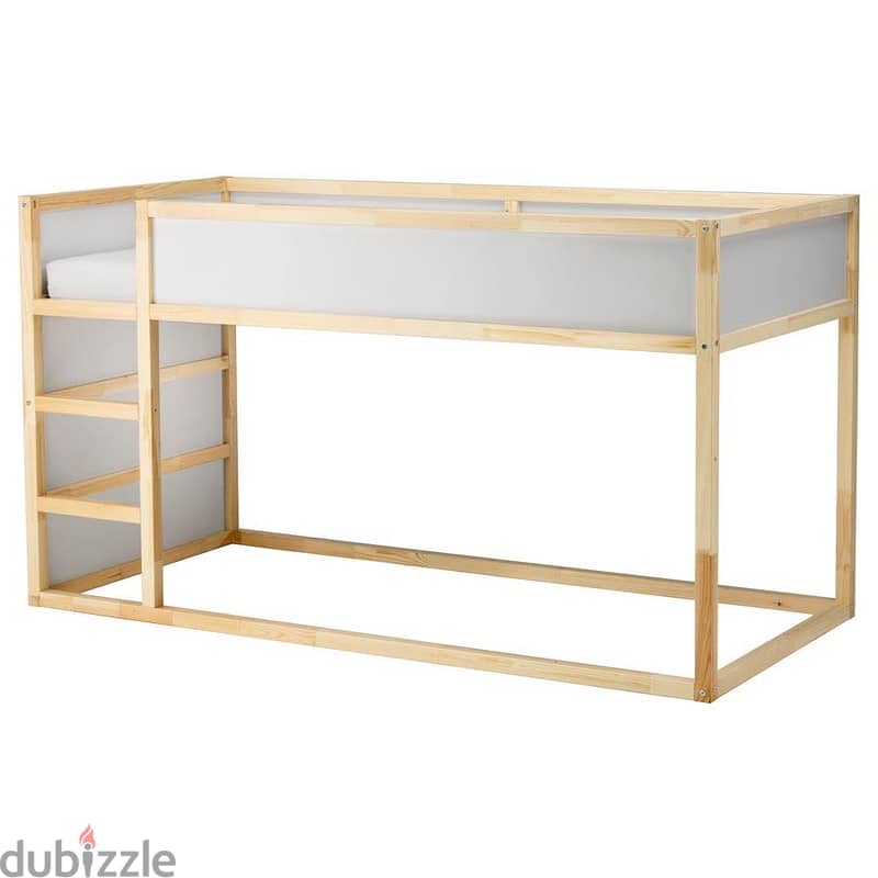 Reversible bed/ 2 Beds/white/pine, 90x200 cm 1