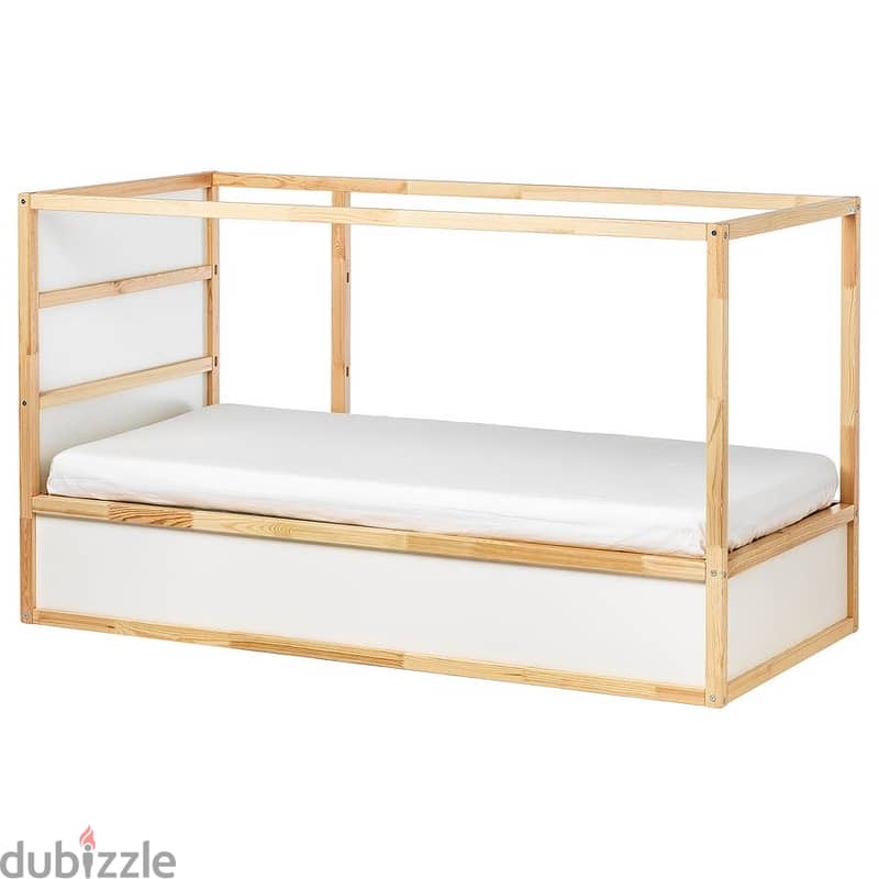 Reversible bed/ 2 Beds/white/pine, 90x200 cm 2