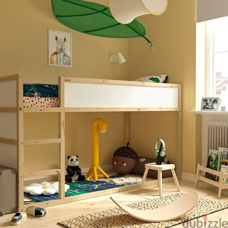 Reversible bed/ 2 Beds/white/pine, 90x200 cm 3