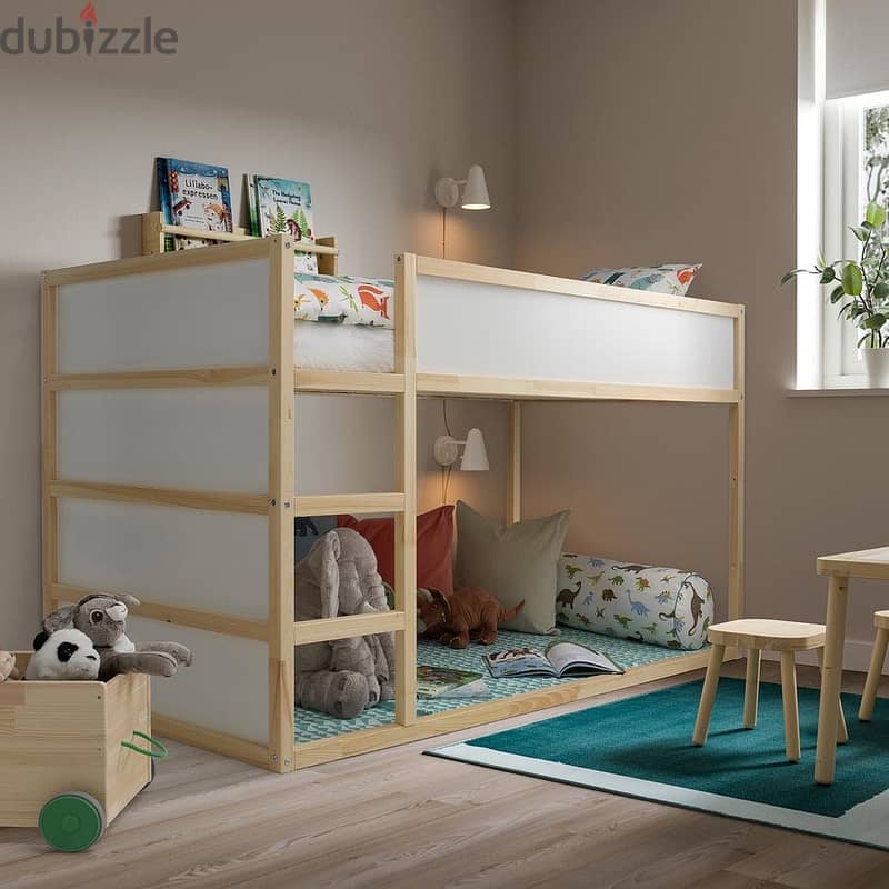 Reversible bed/ 2 Beds/white/pine, 90x200 cm 5
