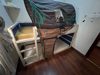 Reversible bed/ 2 Beds/white/pine, 90x200 cm