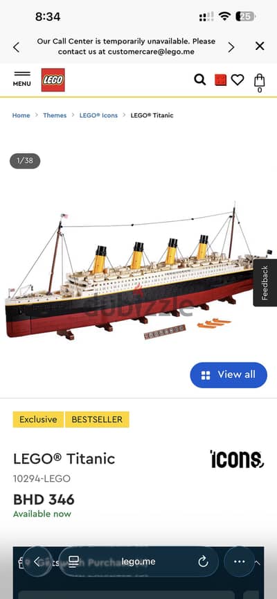 Lego original Titanic