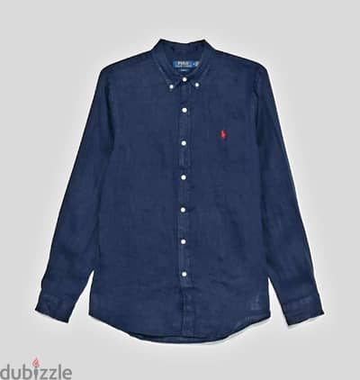 Ralph Lauren Navy Linen Shirt XL