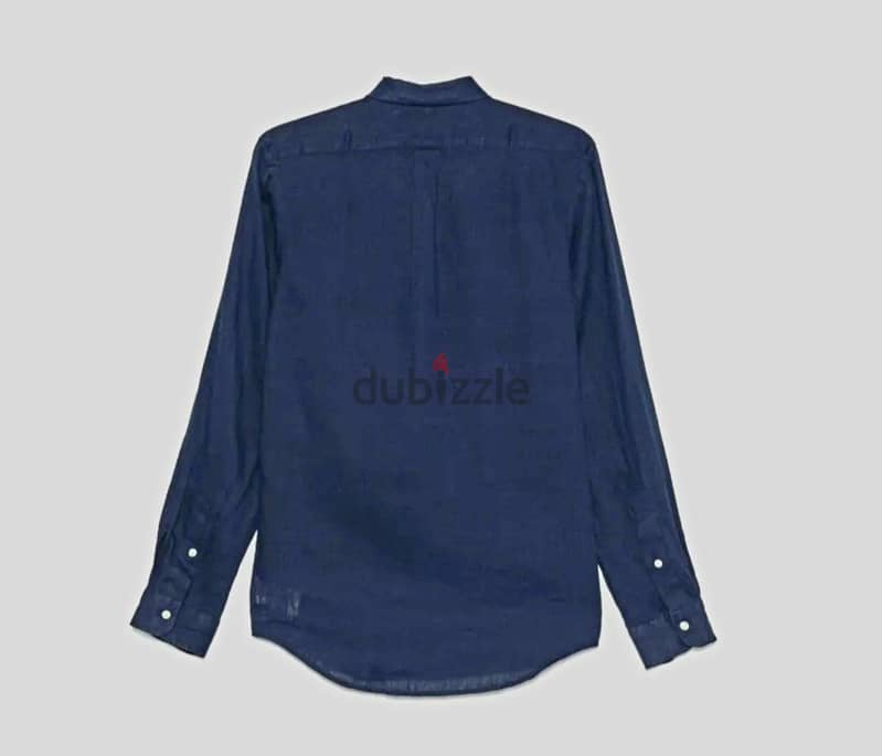 Ralph Lauren Navy Linen Shirt XL 1