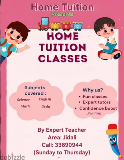 Tuition for kids (Kindergarten to grade 6)