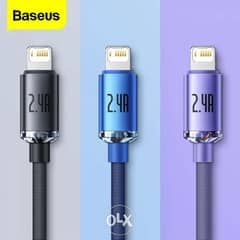 Baseus USB Cable for iPhone 13 12 11 Pro Max X 8 7p 6s 2.4A Fast Charg 0