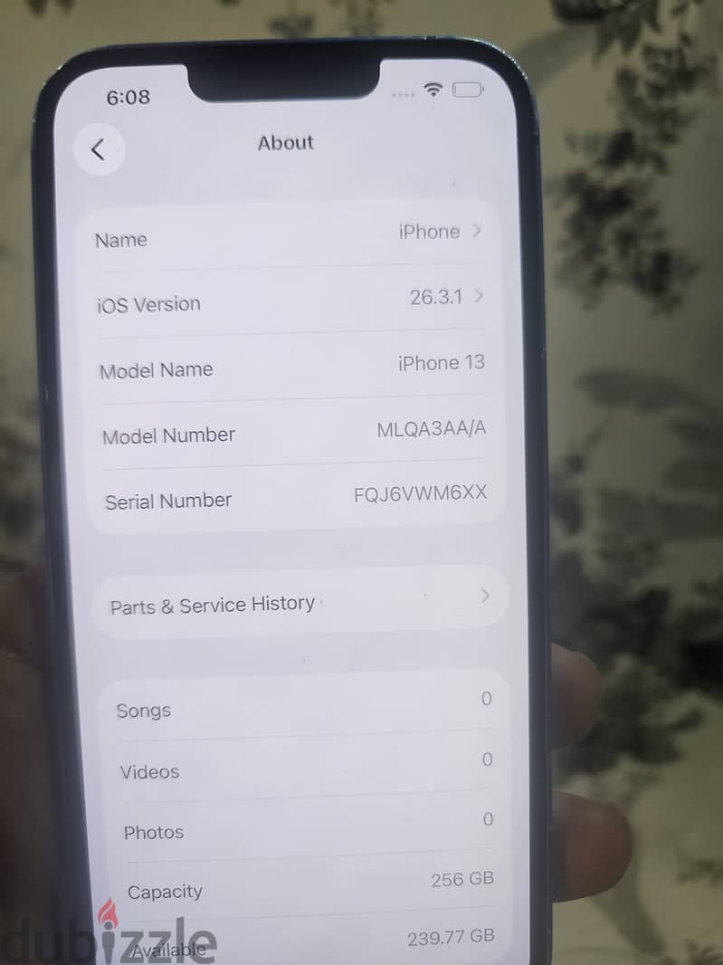 iPhone 13 Blue|  256GB 74% - Screen changed original  13Blue - ازرق 3