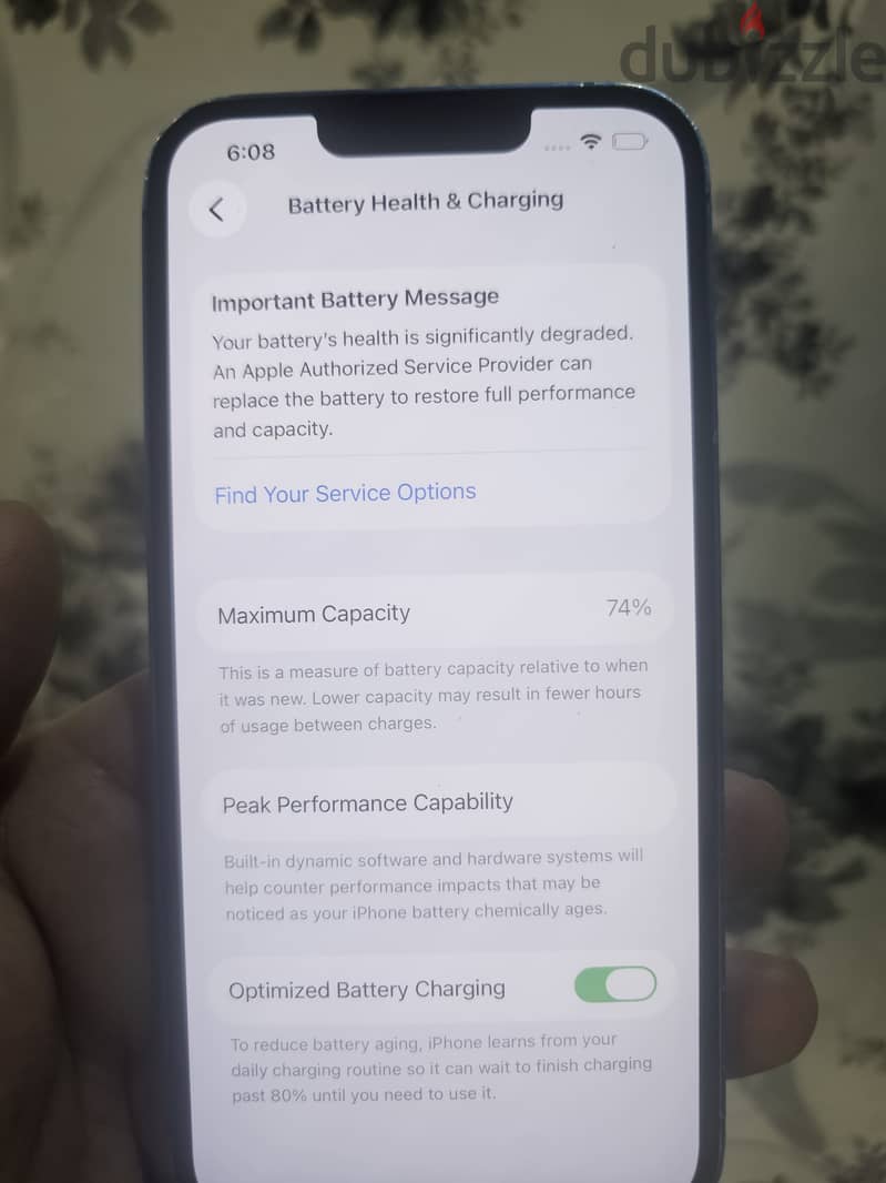 iPhone 13 Blue|  256GB 74% - Screen changed original  13Blue - ازرق 4