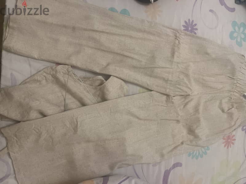 Linen beige coord set 3