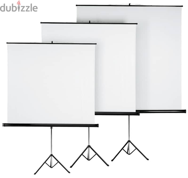 Projector Screen Box Pack All Size With Stand & Wall Mounted Available 2