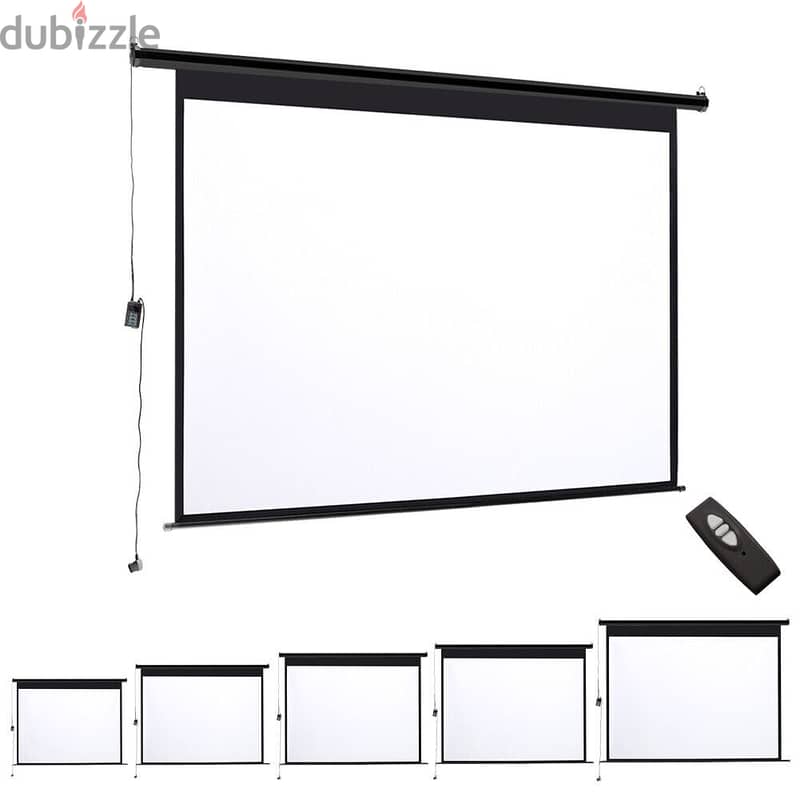 Projector Screen Box Pack All Size With Stand & Wall Mounted Available 3