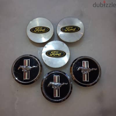 Ford Mustang wheel center caps all 5 BD WhatsApp 3343 5424