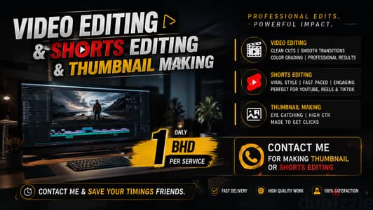 Professional Thumbnail Making & Shorts Editing