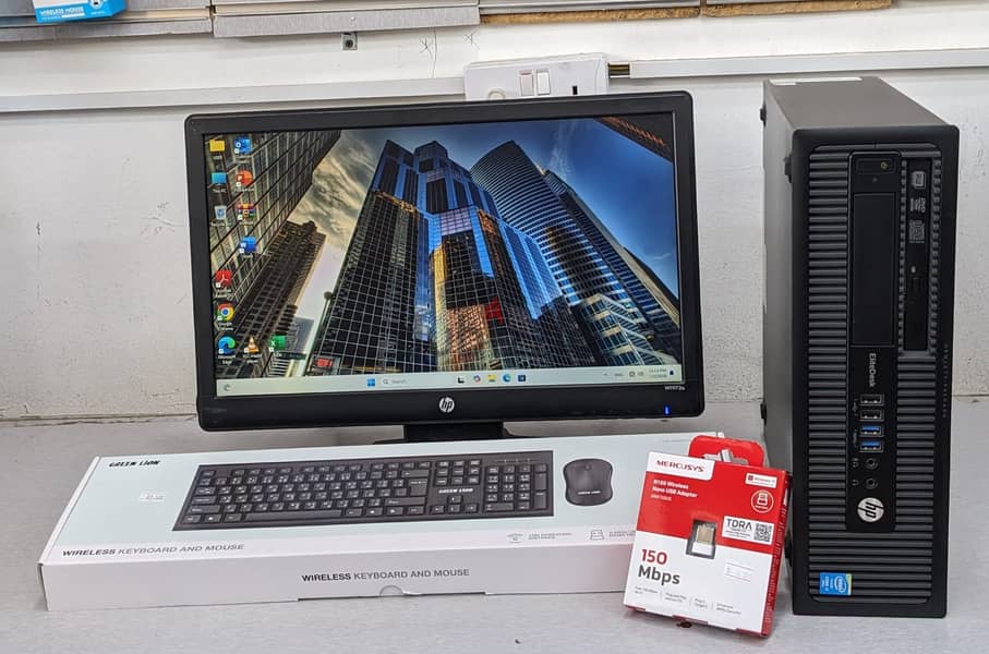 HP Core i5 6th Gen Computer Set + HP Wide LED 8GB RAM 256GB SSD Win 11 1