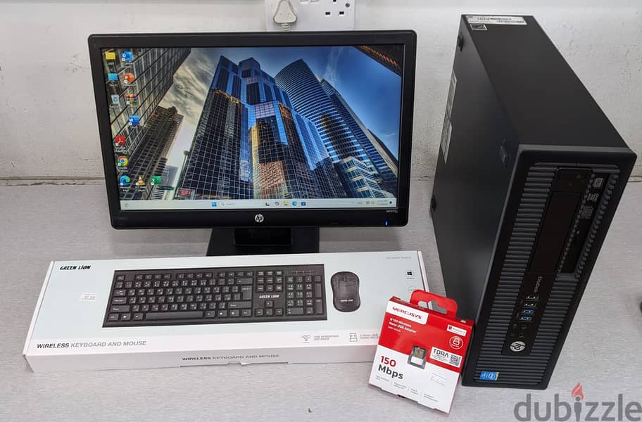 HP Core i5 6th Gen Computer Set + HP Wide LED 8GB RAM 256GB SSD Win 11 2