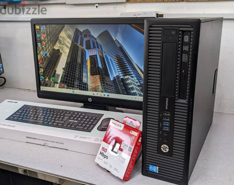 HP Core i5 6th Gen Computer Set + HP Wide LED 8GB RAM 256GB SSD Win 11 3