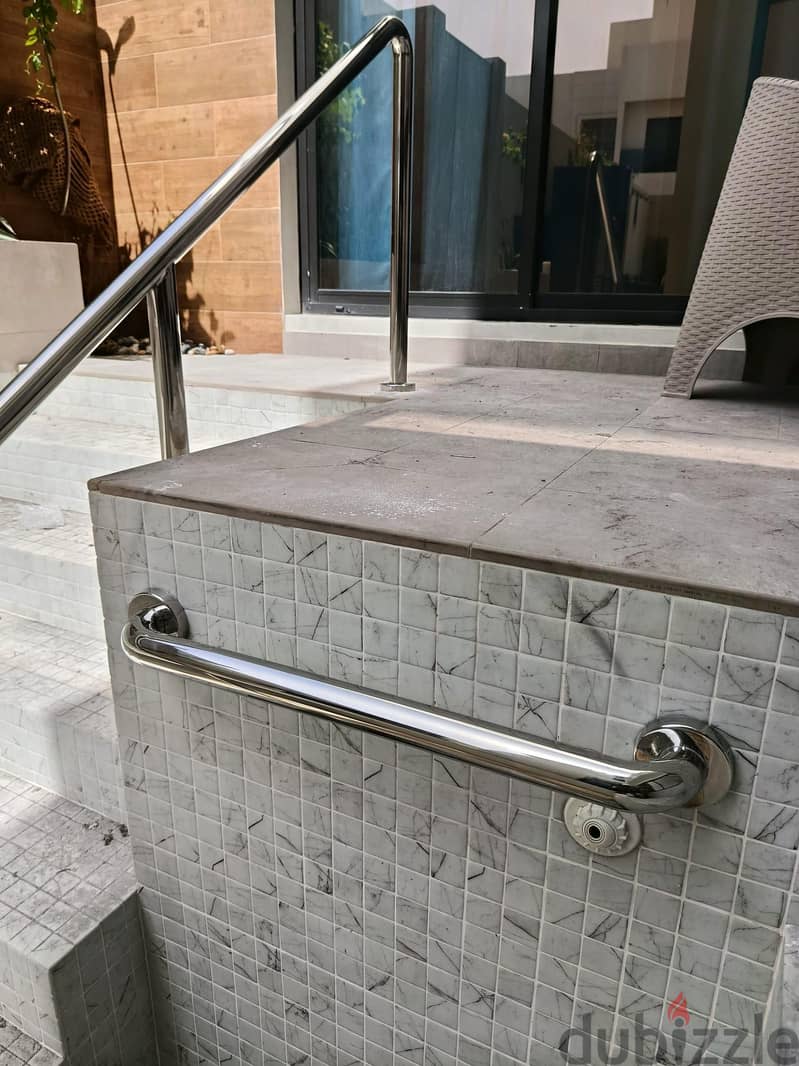 swimming pool railing custom fabrication. 1