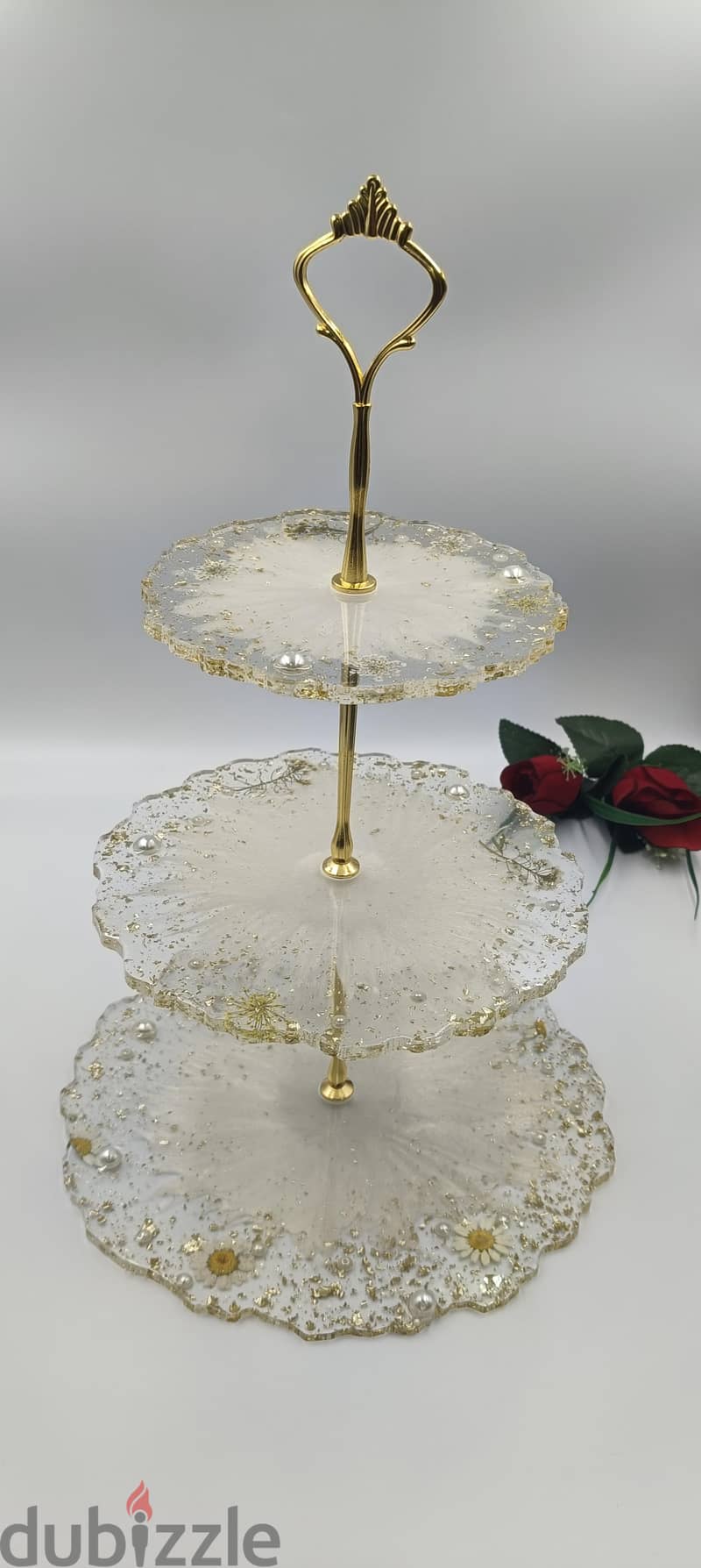handmade resin three layers plate. 1