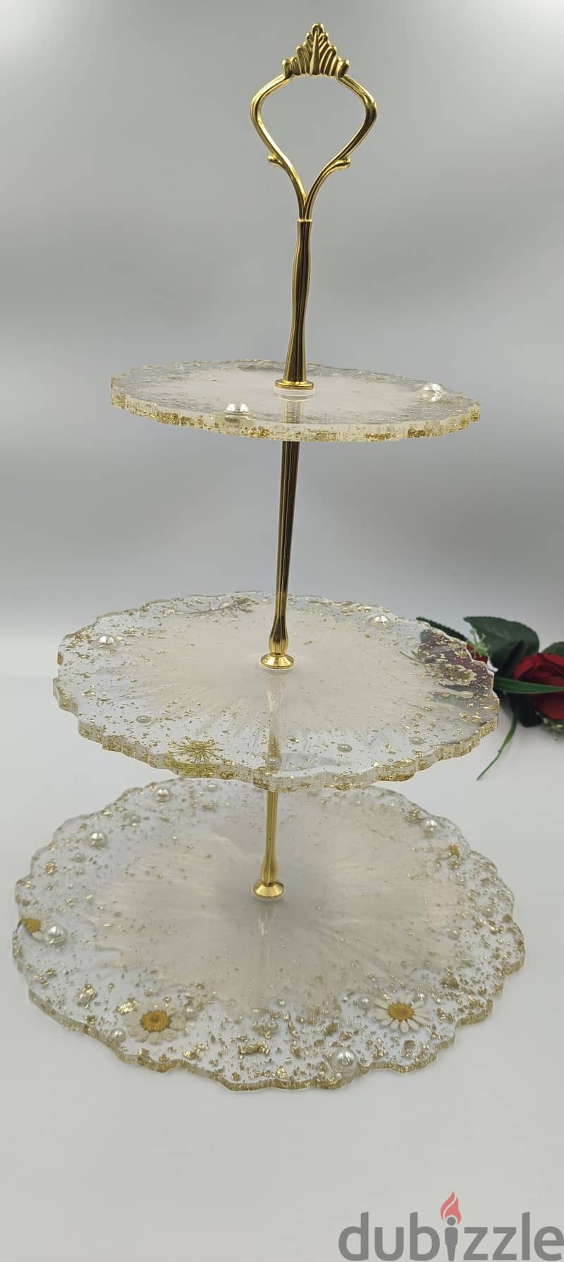 handmade resin three layers plate. 2
