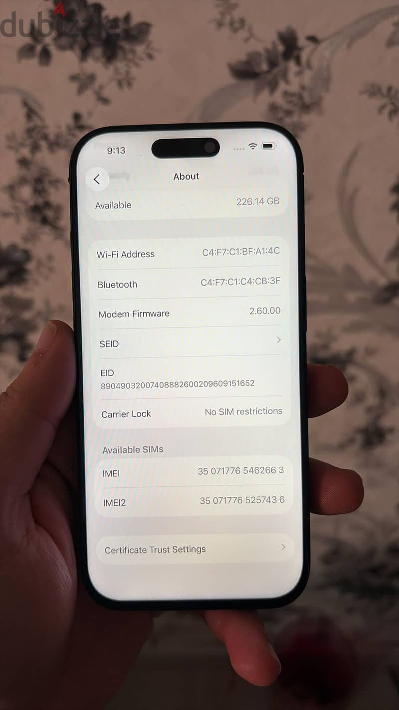 ايفون 16 برو - 128gb - مبدل الشاشة الفيس ما يشتغل 175 دينار 4