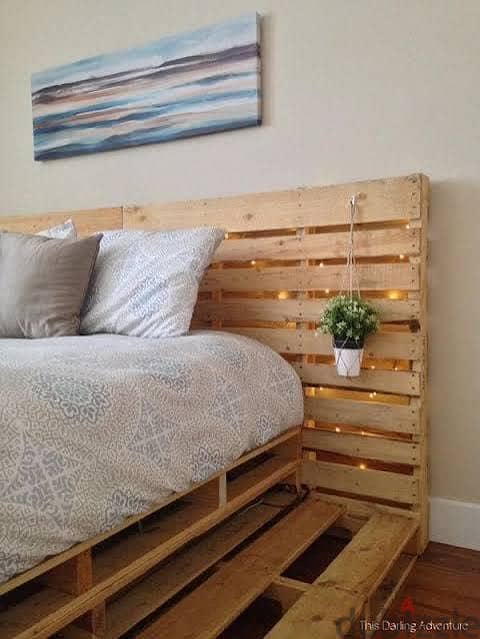 Bed coat , natural wooden pallet 1
