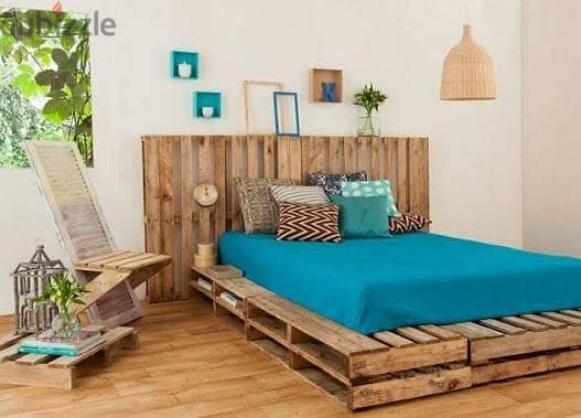 Bed coat , natural wooden pallet 5