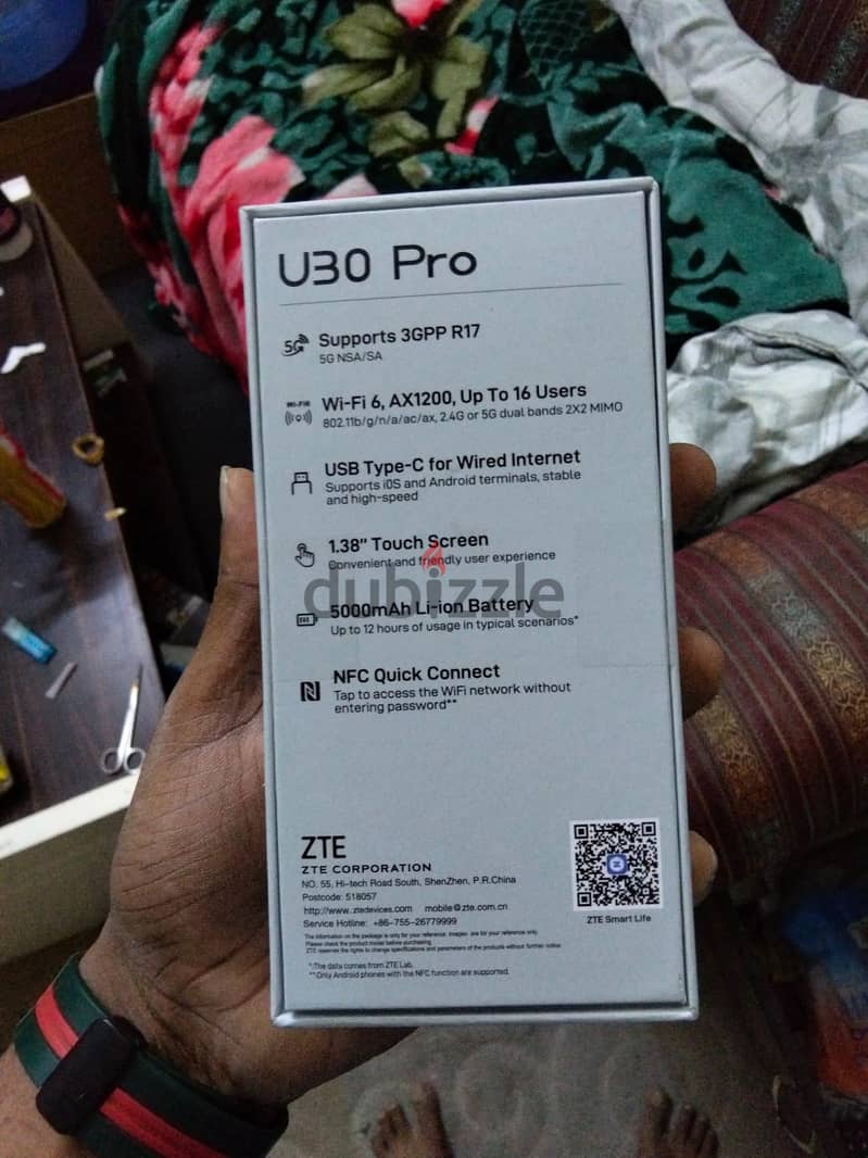 Brand new ZTE 5G mifi NFC+wifi⁶and all networks sim working 1