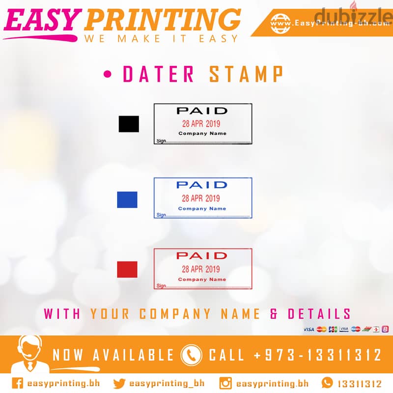 Dater Company or CR Stamp Bahrain - with Free Delivery Service! 1