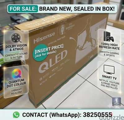 brand new Hisense ultra HD 4K QLED tv for sale