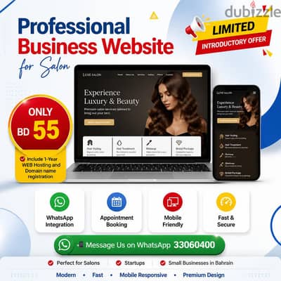 Professional Salon Website – Only BD 55 (Limited Introductory Offer)