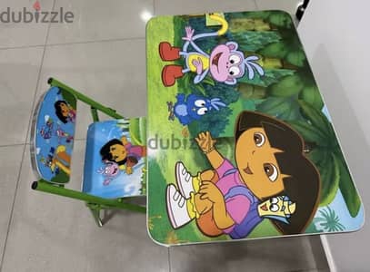 Kids study table with its chair