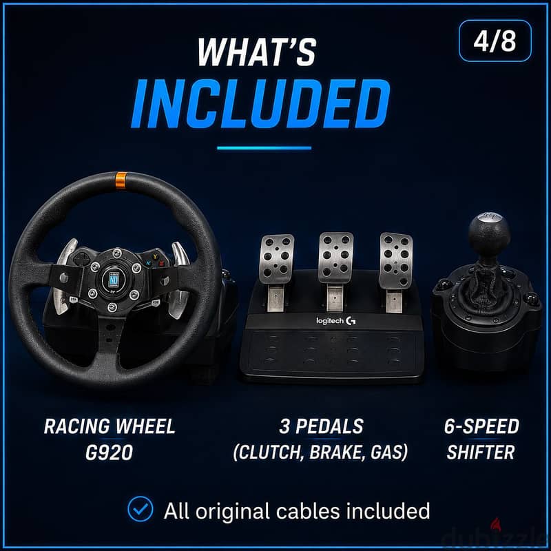 Logitech G920 Racing Wheel Setup – Wheel + Pedals + Shifter 1