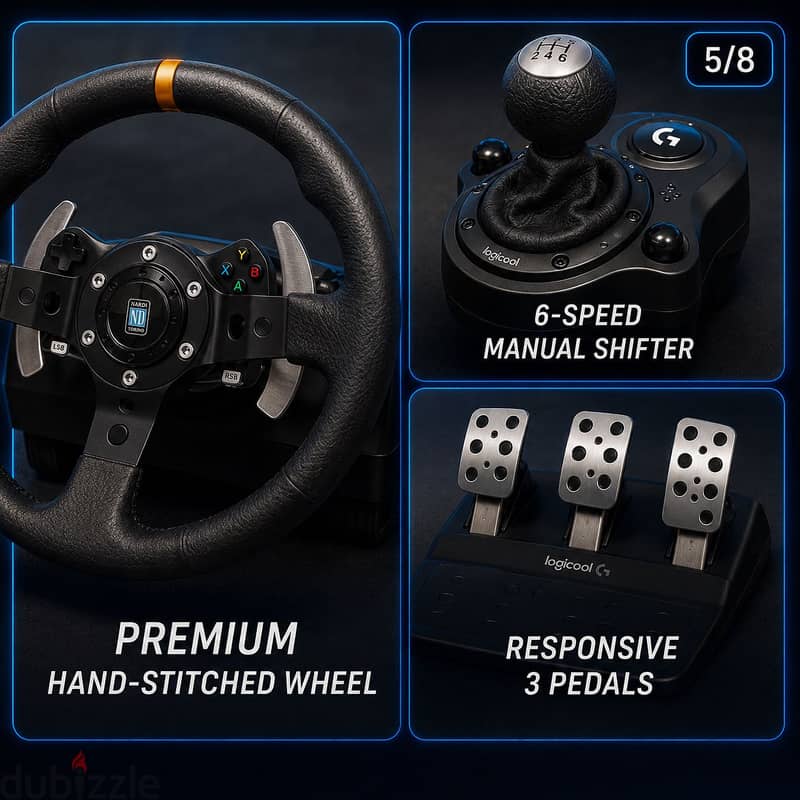 Logitech G920 Racing Wheel Setup – Wheel + Pedals + Shifter 7
