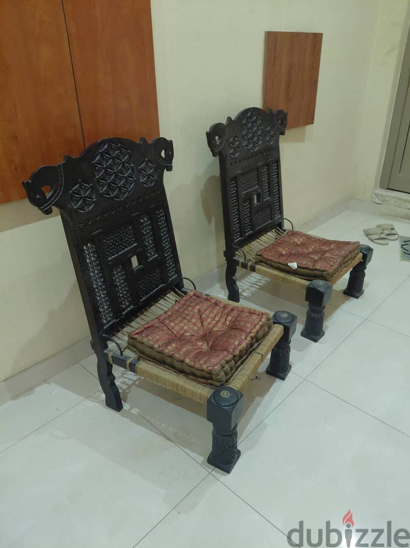 antique low wooden chairs 3