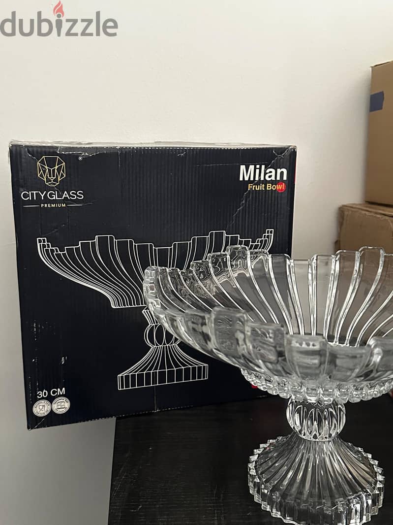 Glass serving dish from Milan. 2