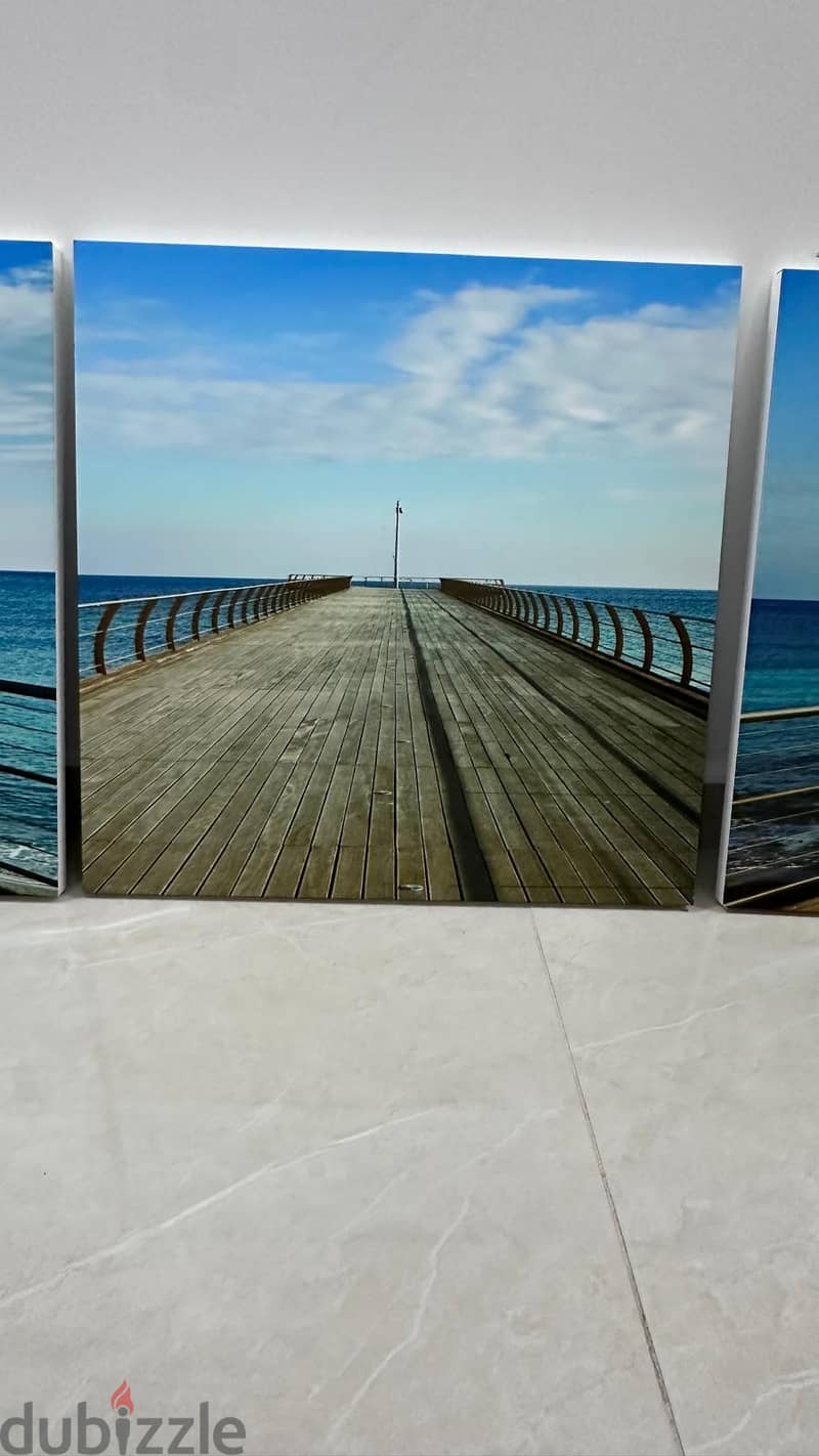 three-piece sea-themed wall art 3