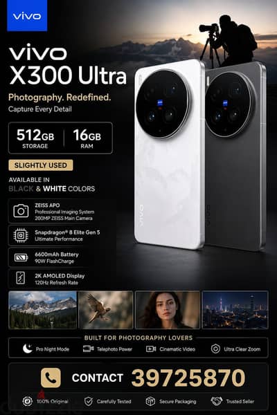 Vivo X300 Ultra 512gb 16gb Global 1 week used