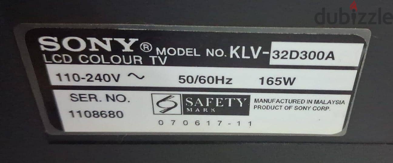 SONY BRAVIA 32 INCHES LCD TV 4